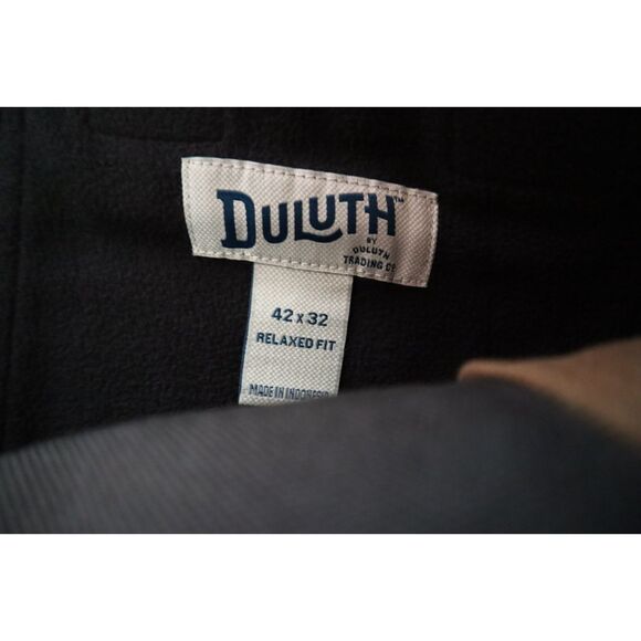 Duluth Men's Sz 42x32 Magnet Gray Fire Hose Fleece-Lined Relaxed Fit Pants - Picture 5 of 12